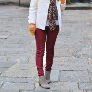 Hudson Jeans Skinny Pants in Burgundy